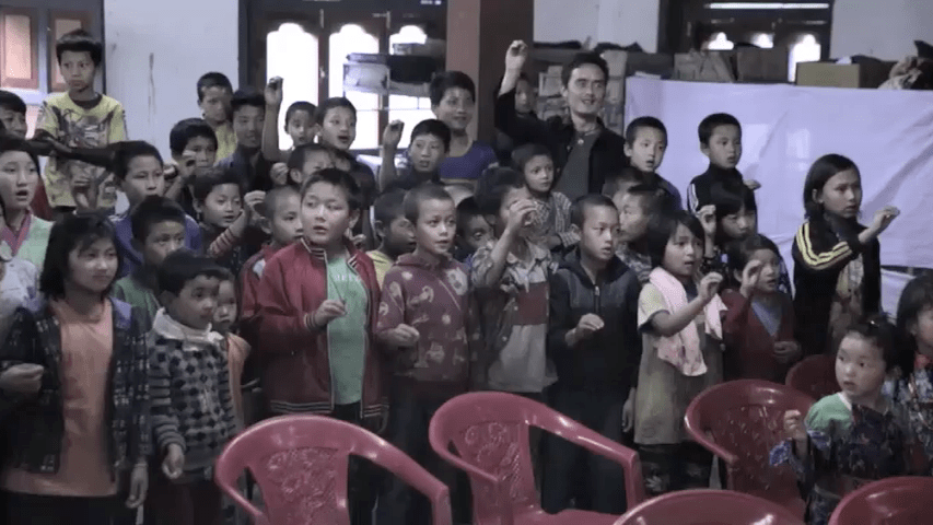 Singye Namgyel Primary School, 134 Children & Tao Calligraphy 5